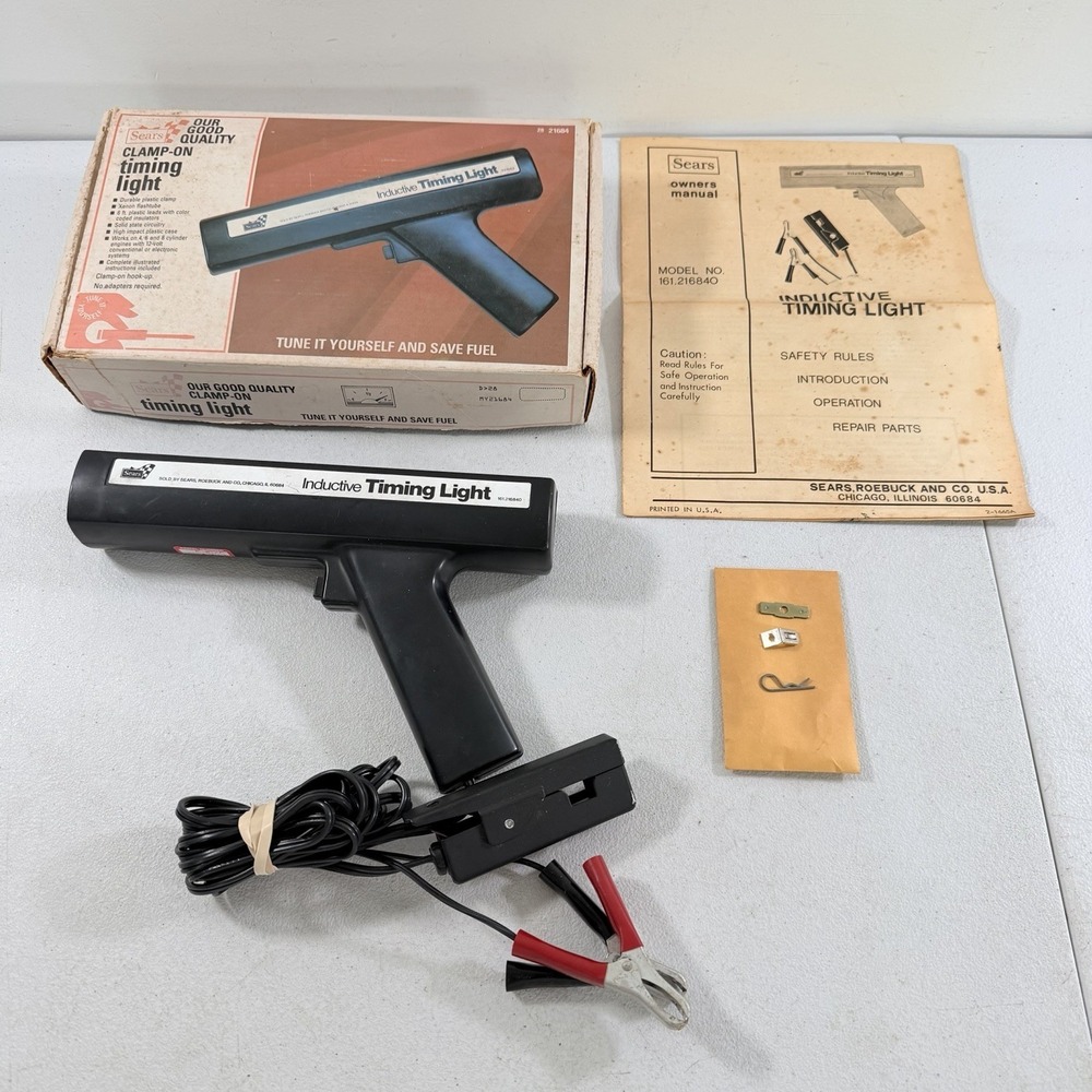 Sears Craftsman Clamp On Inductive Timing Light #161.216840 W/ Box And Manual